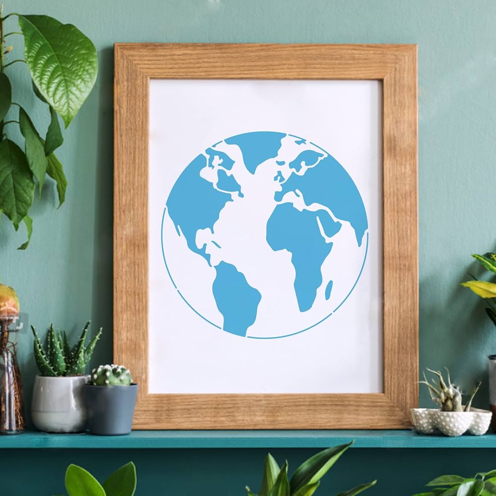 Amazon.com: FINGERINSPIRE Earth Drawing Painting Stencils